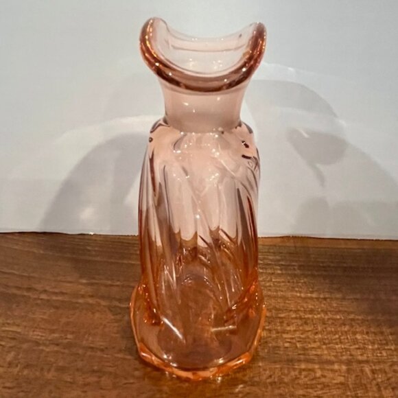 Heisey Glass Pink Flamingo Twist Oil Vinegar Cruet Bottle - Picture 4 of 8